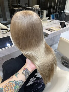 髪屋 紬 ミルクベージュ/ホワイトベージュ/抜きっぱなし/韓国