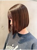ショート/ストレート/ボブ/ダークブラウン