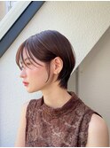 前髪長め大人小顔ショート30代40代50代　藤沢