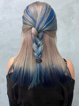 カー(KAH) アンブレラカラー　エンドカラー　デザインカラー　青　水色