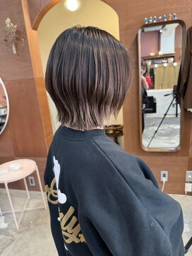 チャプター 問屋町(chapter) 透明感ケアカラー顔まわりレイヤーボブカット韓国くびれヘア