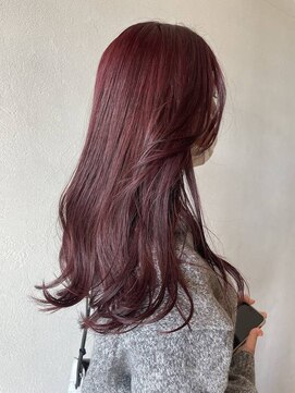 アコット(Acotto.) ブリーチなしダブルカラーのワインレッド