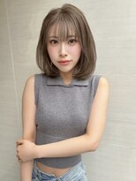 オーロ(ORO) ★ミルクティーグレージュ×小顔ヘア似合わせボブ