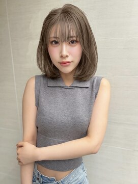 オーロ(ORO) ★ミルクティーグレージュ×小顔ヘア似合わせボブ