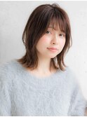 外ハネミディアムレイヤー☆relian表参道☆