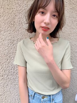 シー バイ ロンド 新宿(Sea by Lond) 大人かわいいシアーベージュシースルー外ハネボブ