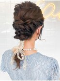【Saori】結婚式.二次会編みおろしリボンアレンジ