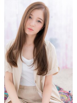 ミック ヘアアンドメイク アップ 駒込店(miq Hair&Make up) ミルクティーブラウン美シルエット小顔かき上げヘアc1