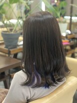 ジッピー ヘアーコレクション ティーンズ　透け感グレージュ　インナーカラーラベンダー