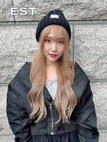 エスト 大阪梅田(EST)&nbsp;レミー100%/53cm☆シールエクステ60枚+ブリーチカラー