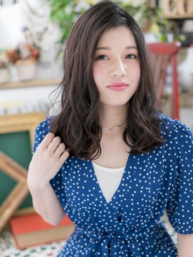 カバーヘアアンドスパ ブリス 浦和(COVER HAIR&SPA bliss) くせ毛風アシンメトリー黒髪小顔こなれヘアc5浦和20代30代40代