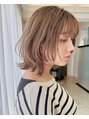 デビュー 沖縄泡瀬店(Debut) 沖縄/沖縄市/うるま市ミルクティーアッシュ ぱっつん前髪