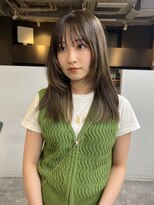 艶感♪髪質改善カラー大人可愛いミルクティーベージュハイライト