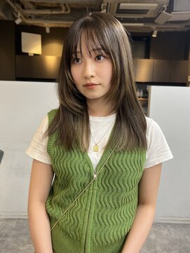 ヌープヘアーアイス(NUUP.hair ici) 艶感♪髪質改善カラー大人可愛いミルクティーベージュハイライト