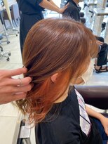 グランデュール 藤枝店(GRANDEUR)&nbsp;オレンジインナー/インナーカラー/ケアブリーチ/オレンジ