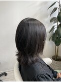 クビレスタイル[前髪/アンブレラカラー/こなれミディ]