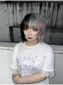 ホワイトグレージュ/デジタルパーマ/チェリーブラウン/渋谷