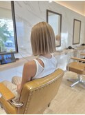 切りっぱなしボブ×blonde color＊