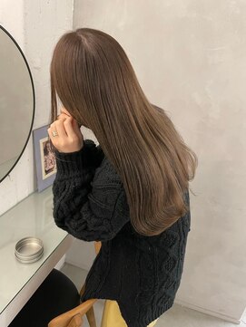 フォト 新宿三丁目(foto) ミニウルフチェリーブラウンブリーチなし前髪ミディアム/新宿