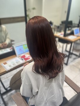 ケンジ 南林間(KENJE) 艶髪カラー×レイヤー×ピンクブラウンカラー【南林間】