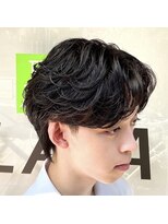 フレイバ 吉祥寺(FLAVA)&nbsp;フェザーパーマ　毛流れセンターパート　フェザーセンターパート