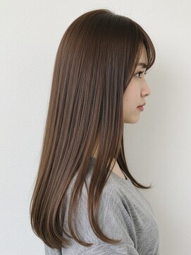 ハナレ(hanare) ナチュラルストレート/エアストレート/カーキアッシュ/美髪/清須