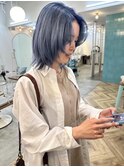 レイヤーカット◎シャギーカットブルーカラー◎ハッシュカット◎