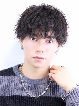 フレイバ 吉祥寺(FLAVA) シャドウパーマ マッシュ 無造作 メンズヘア スパイラルパーマ