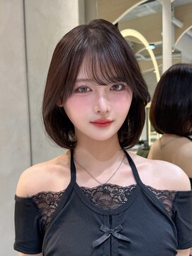 ロンドリメゾン 原宿(Lond re Maison.) オリーブグレー/ボブ/顔周り/小顔/レイヤー/髪質改善/縮毛矯正