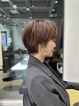 ロンドエニカ 大宮(Lond enika) 黒髪カタログ/ショート/オリーブグレー/小顔に見せるヘア/大宮