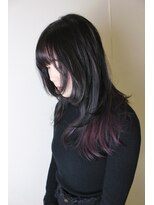 ビアージュ(Viage)&nbsp;:ロングウルフレイヤー　:インナーカラー　:パープル