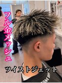 MEN’S HAIR/サーフカール/刈り上げセンターパート/心斎橋
