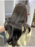 赤み消しカラー オリーブグレージュ 透明感カラー