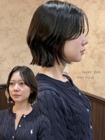 ロンド 銀座(Lond)&nbsp;☆春日☆ニュアンスウルフワンホンレイヤーダークブルーボブ15