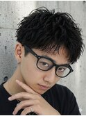 MEN'S HAIR/ルーズショート/波巻きツイストスパイラル/心斎橋