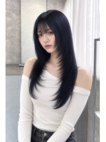メゾンセブンルックス 宇都宮簗瀬店(Maison 7LOOKS)&nbsp;ハッシュカット×ネイビーカラー《楠奥》
