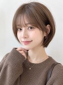アッシュブラウン×顔まわりレイヤー【宇都宮/カラー/レイヤー】
