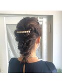 #ヘアアレンジ　#編みおろし