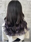 パープルグラデーションブリーチカラーイルミナカラー池袋9059