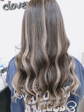 ラビス クローバー(Lovis clover) ミルクティーベージュ　ハイライト　ベビーバング