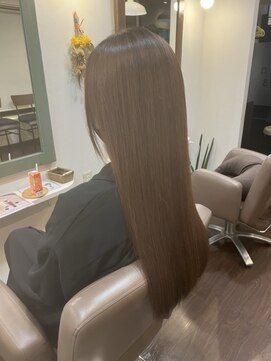 ミュウ(Private hair salon Miu) シナモンベージュカラー＋バイカルテ