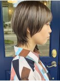 マッシュウルフ ミルクティーベージュ ブリーチ ダブルカラー