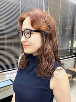 テトヘアー(teto hair)&nbsp;オレンジブラウン　スパイラルパーマ