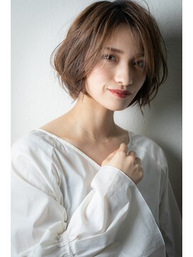 モッズヘア 越谷(mod's hair) オンブレステップボーンカットひし形ショートw越谷20代30代40代