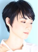 ショート・ボブ/丸顔/前髪あり/絶壁解消/30代/40代/50代/くびれ