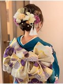 2025年成人式の着付けとヘアーセット