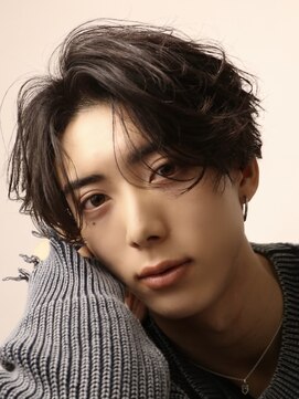 オーシャントーキョー 心斎橋(OCEAN TOKYO WEST) メンズセンターパート刈り上げツーブロック韓流毛流れパーマ