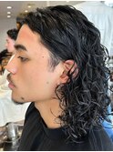波巻きスパイラルパーマツイストスパイラルパーマセンターパート