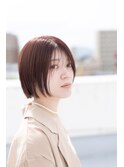 ミニボブ/赤髪/ワインレッド