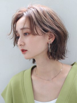 ヘアメイク アージュ 天神西通り店(HAIR MAKE age) ミディアムボブ フェイスレイヤー 外ハネアレンジ 30代